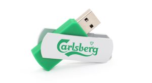 SW504: Swivel USB Drive with Metallic Cover